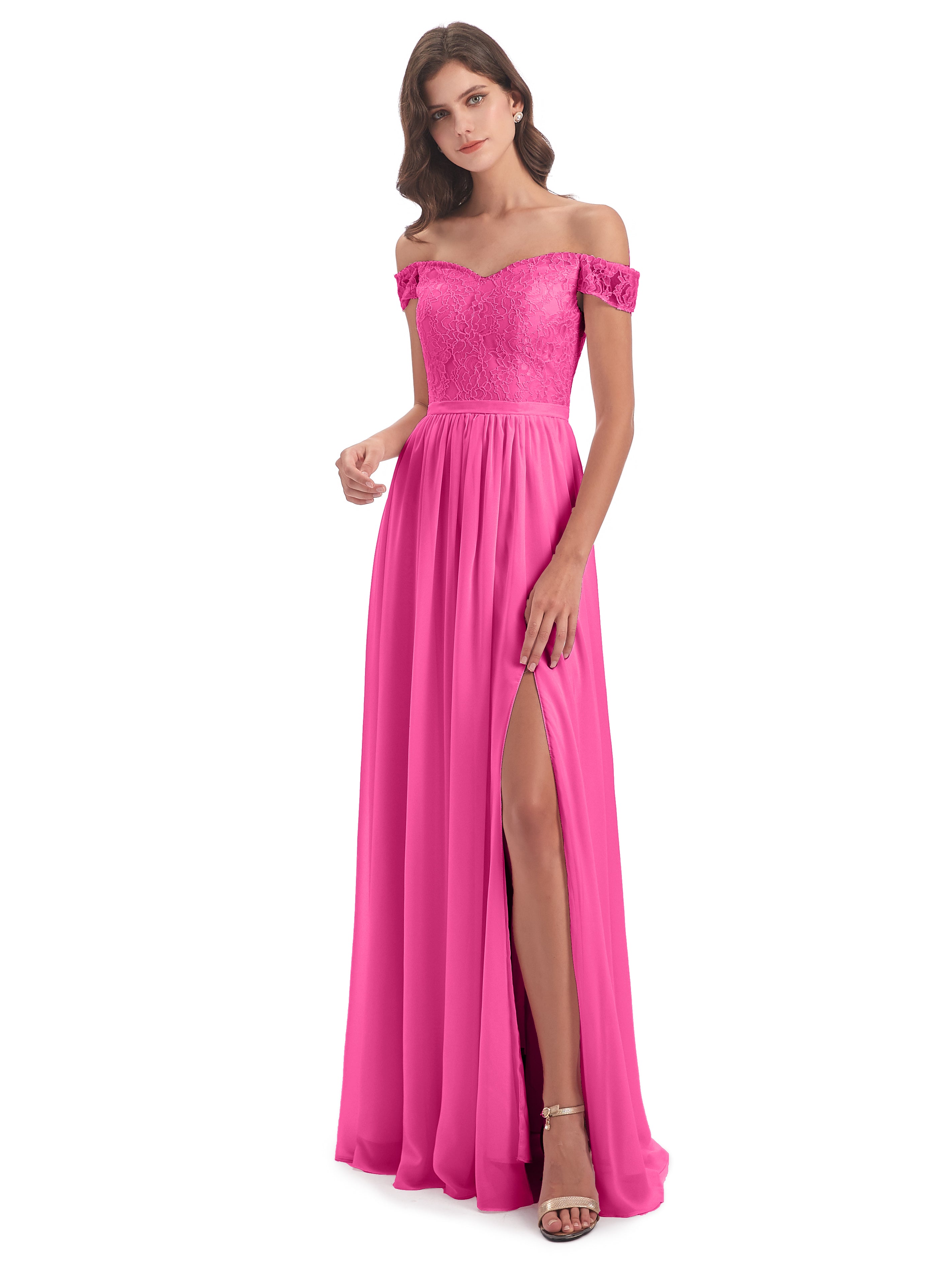 Charlotte Floor Length Off The Shoulder Bridesmaid Dresses