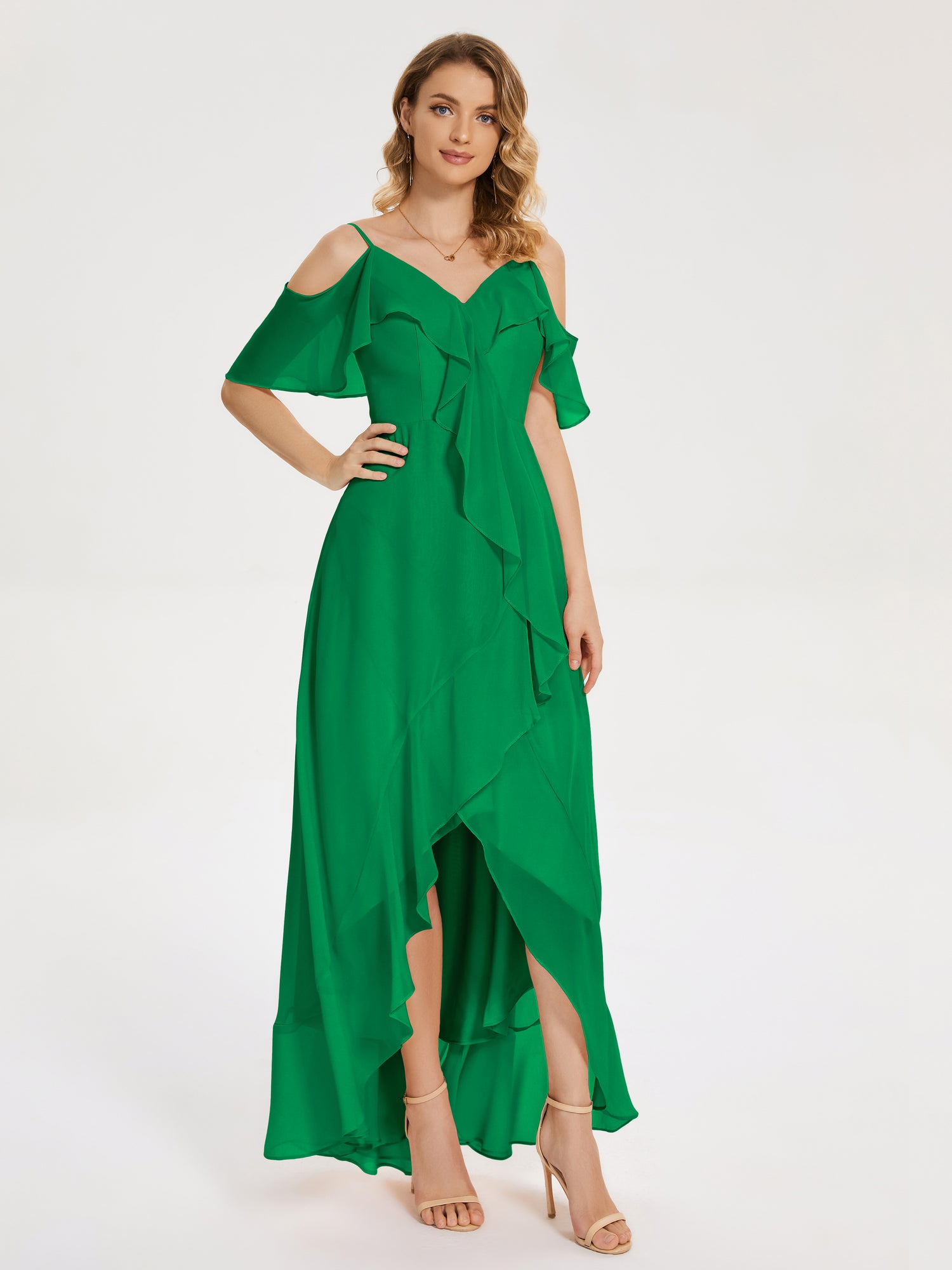 Emerald High Low Bridesmaid Dresses