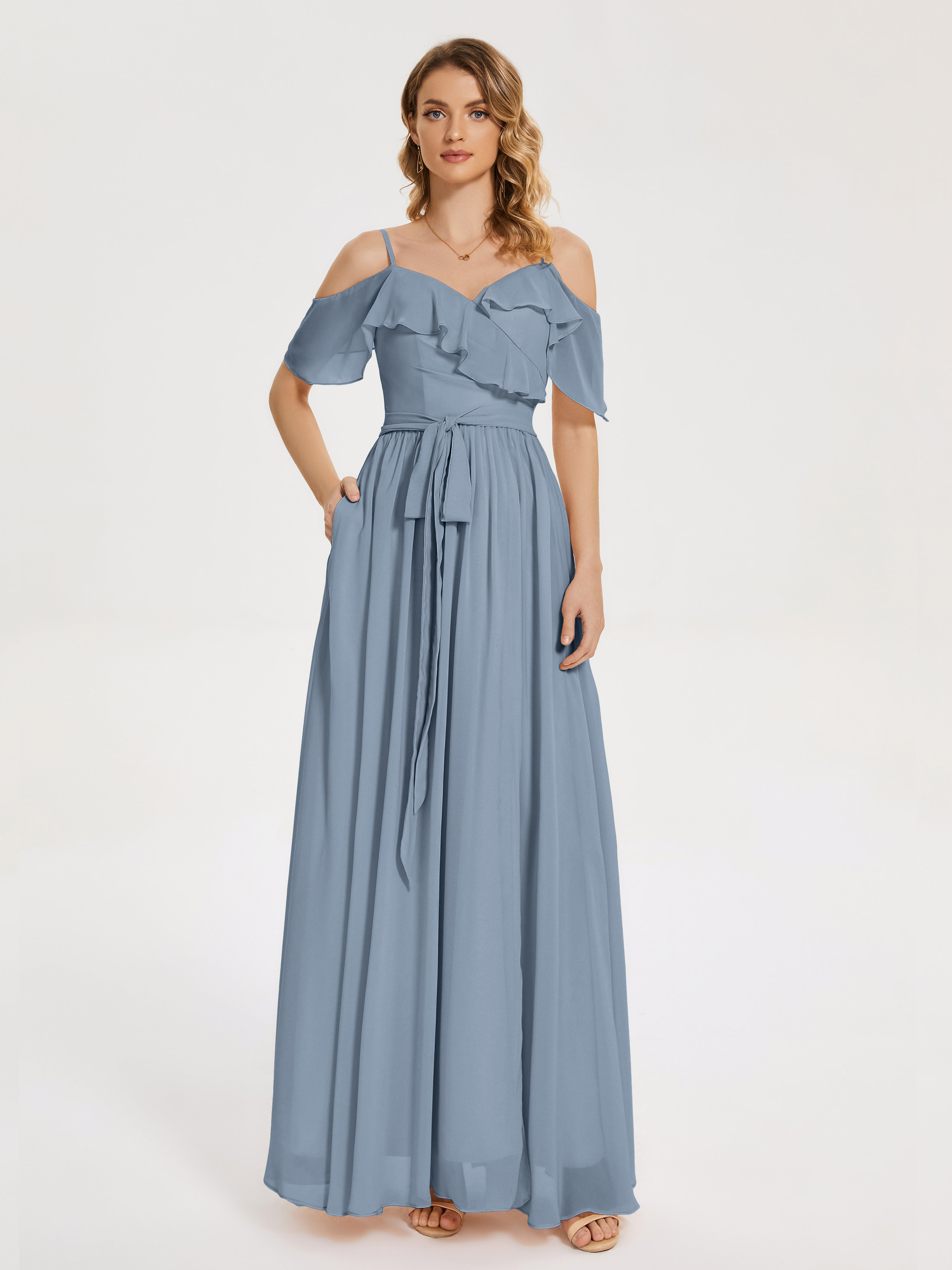 From $89 Affordable Dusty Blue Bridesmaid Dresses | Cicinia