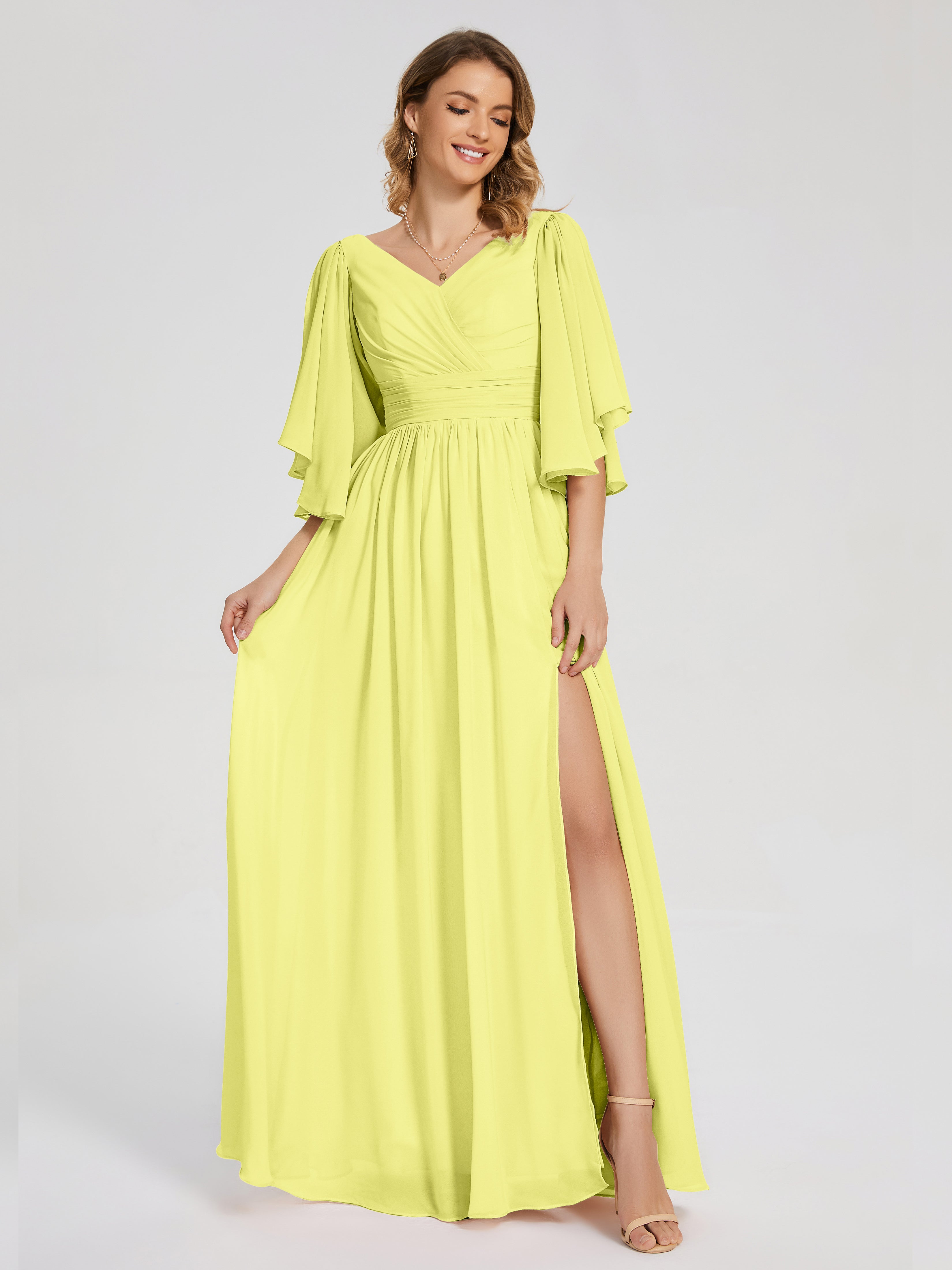 Daffodil Bridesmaid Dresses Make a Statement with Bold Elegance