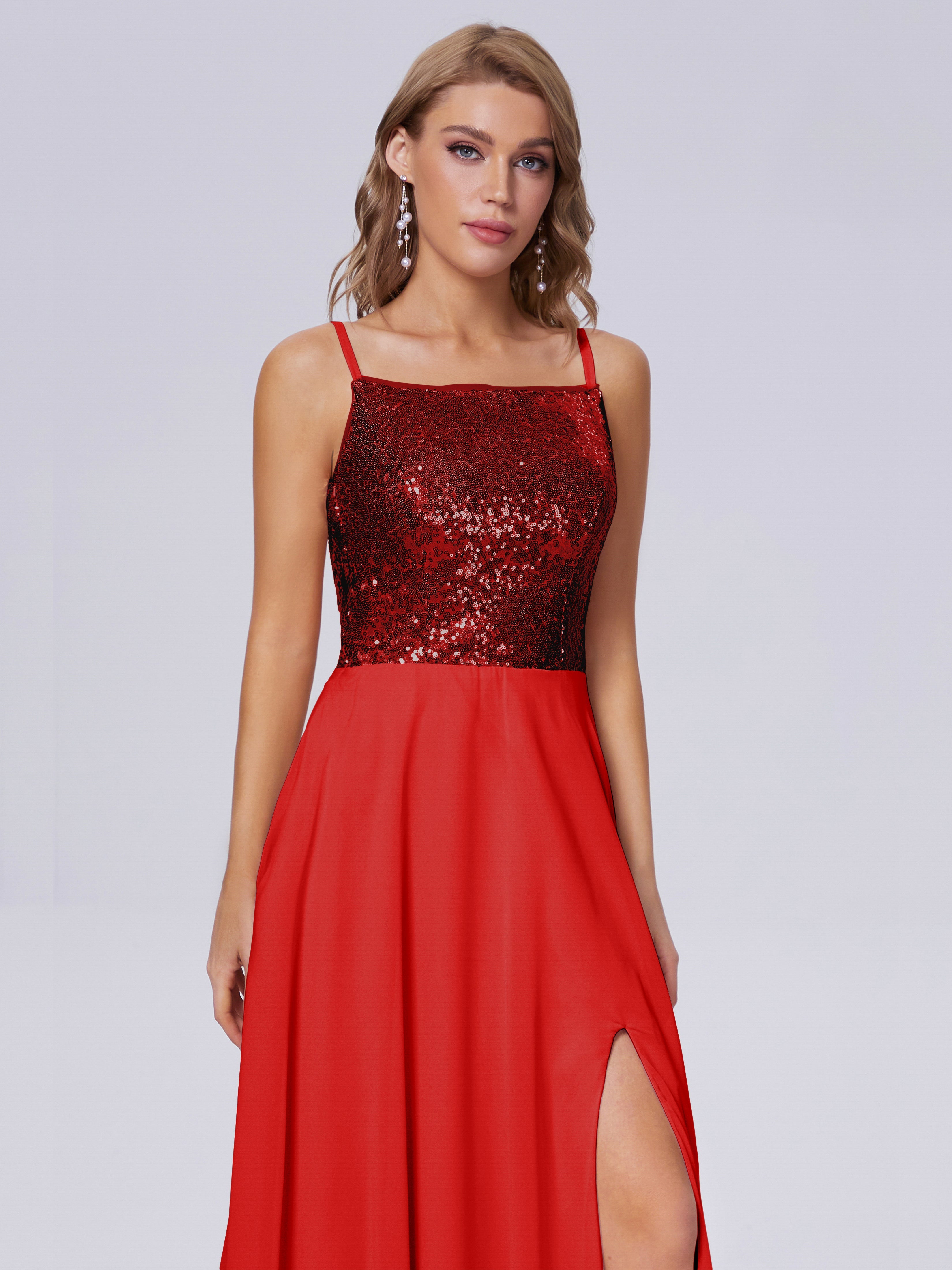 Red sparkly bridesmaid shops dresses