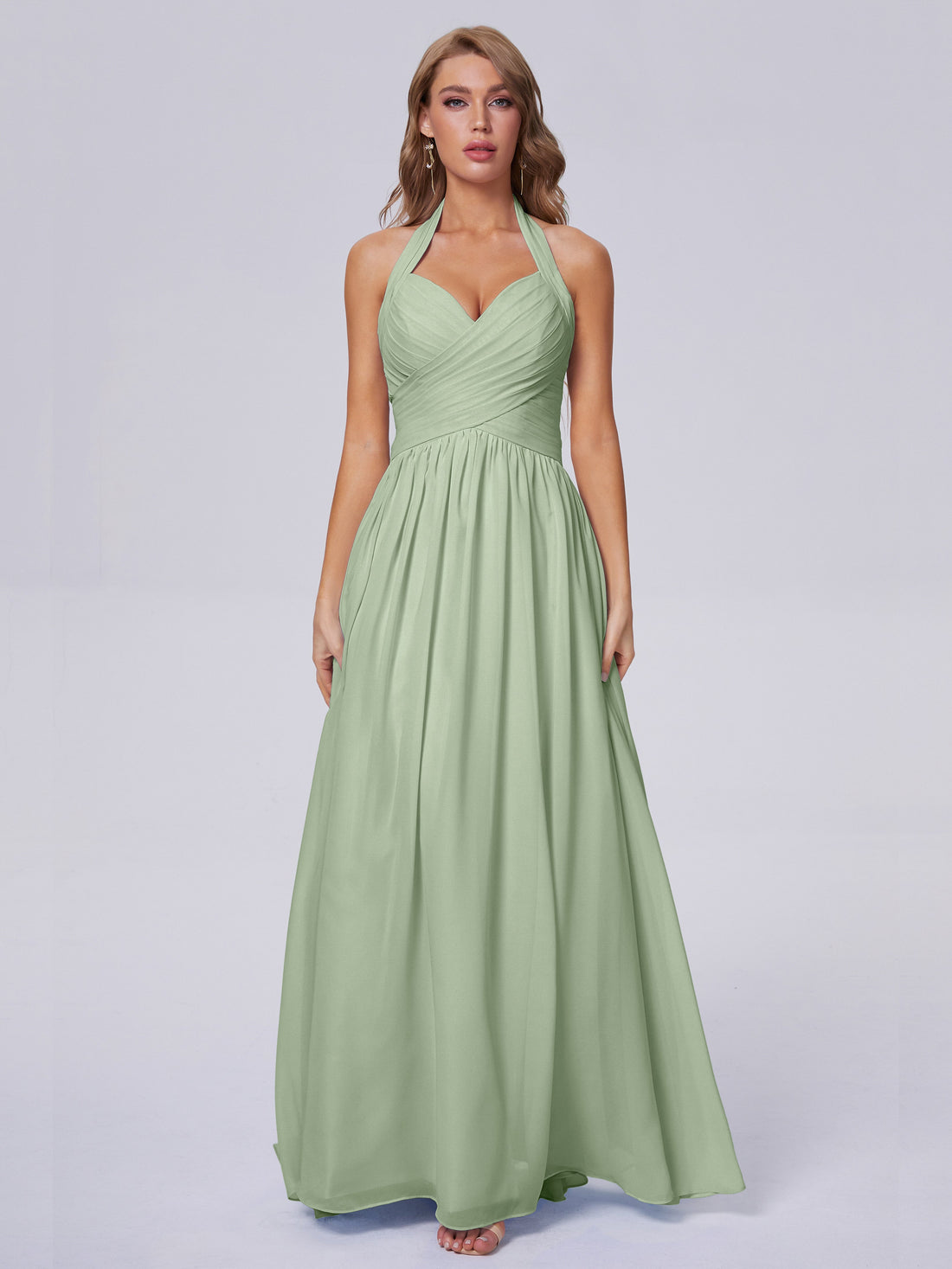 66 Colors: Adorable V Neck Ruffles Bridesmaid Dresses | Cicinia