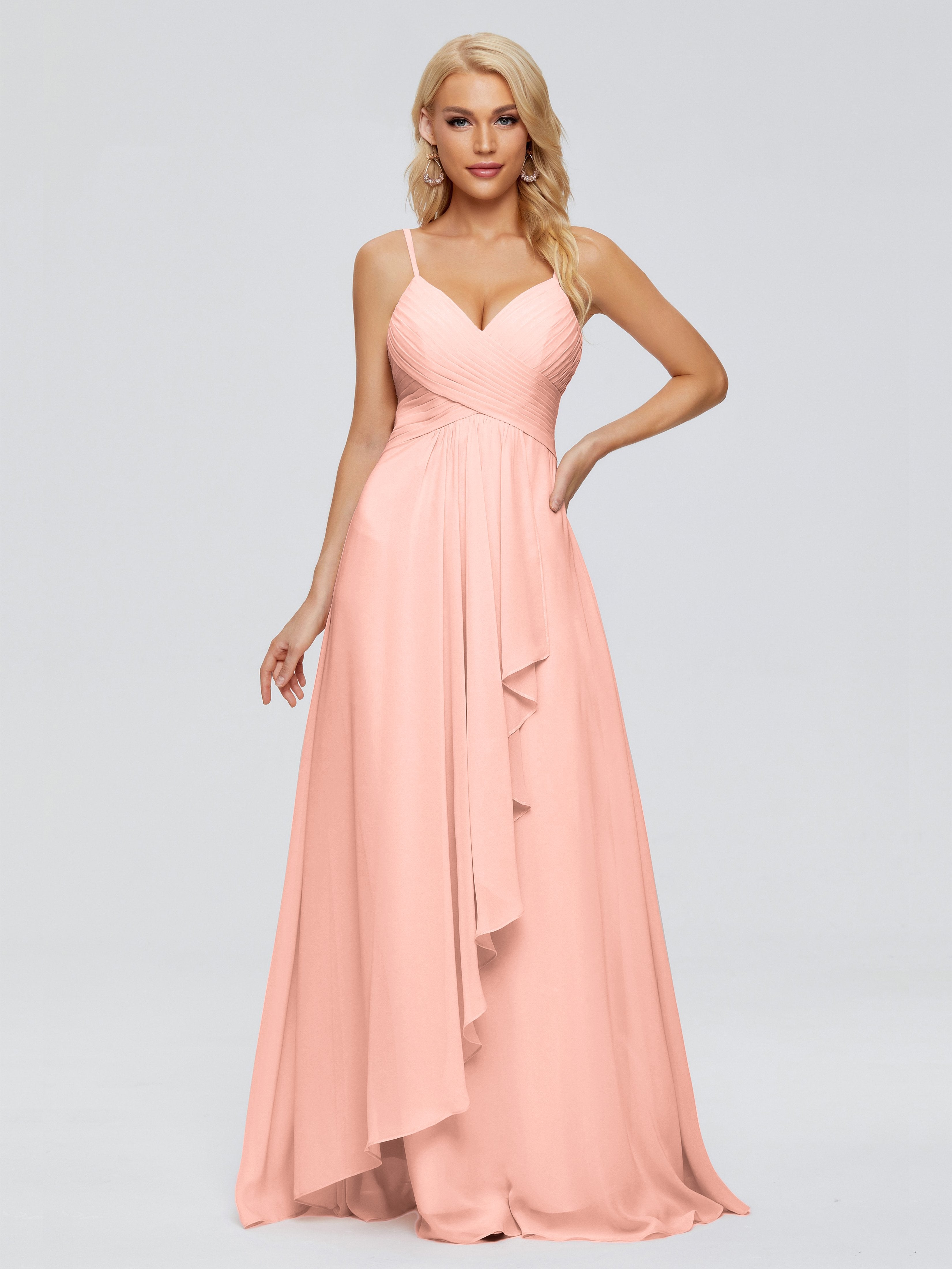 99 Spaghetti Straps Chiffon Bridesmaid Dresses Cicinia