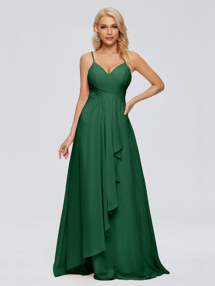 $99-Spaghetti Straps Chiffon Bridesmaid Dresses | Cicinia