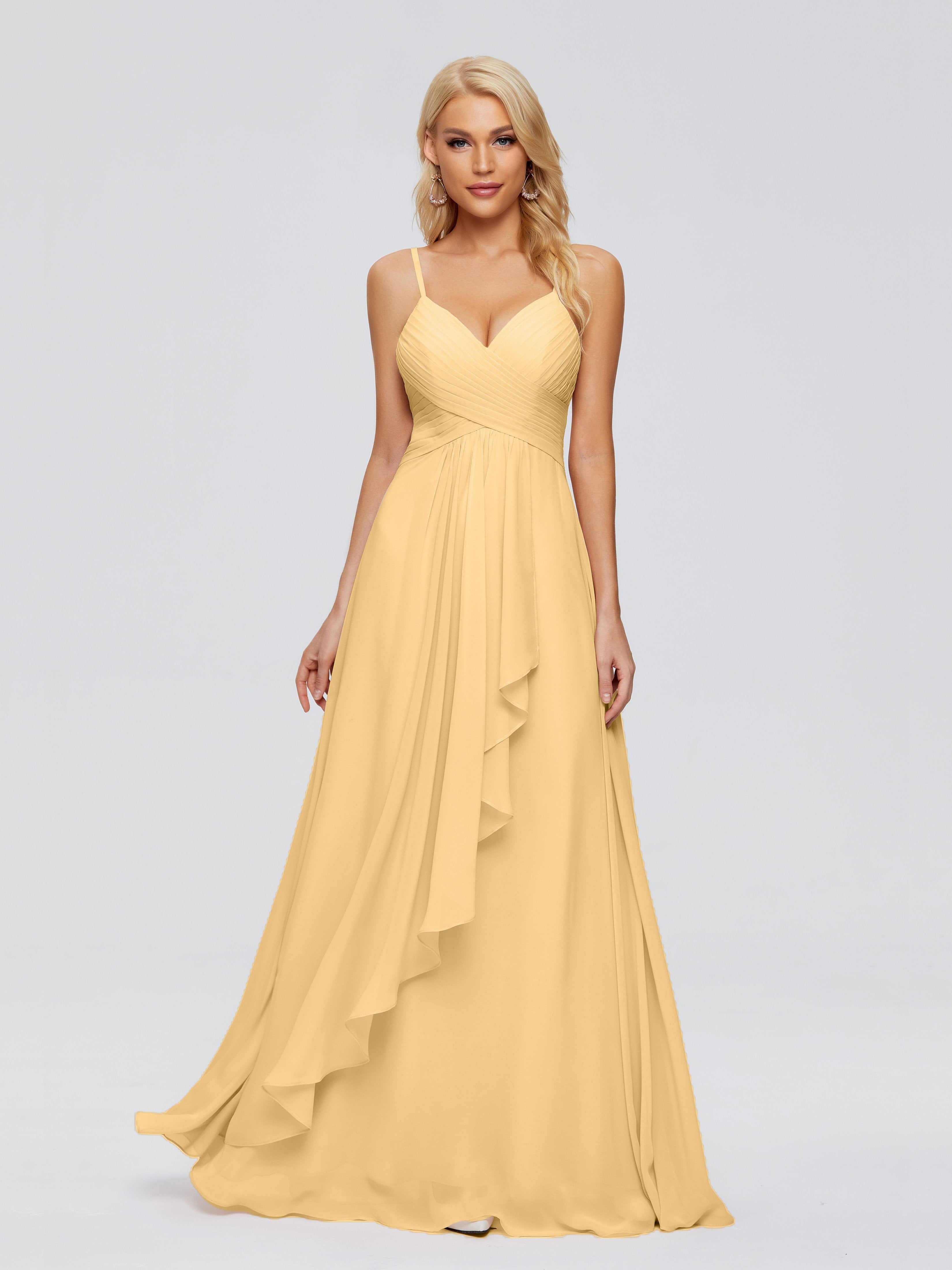 $99-Spaghetti Straps Chiffon Bridesmaid Dresses | Cicinia