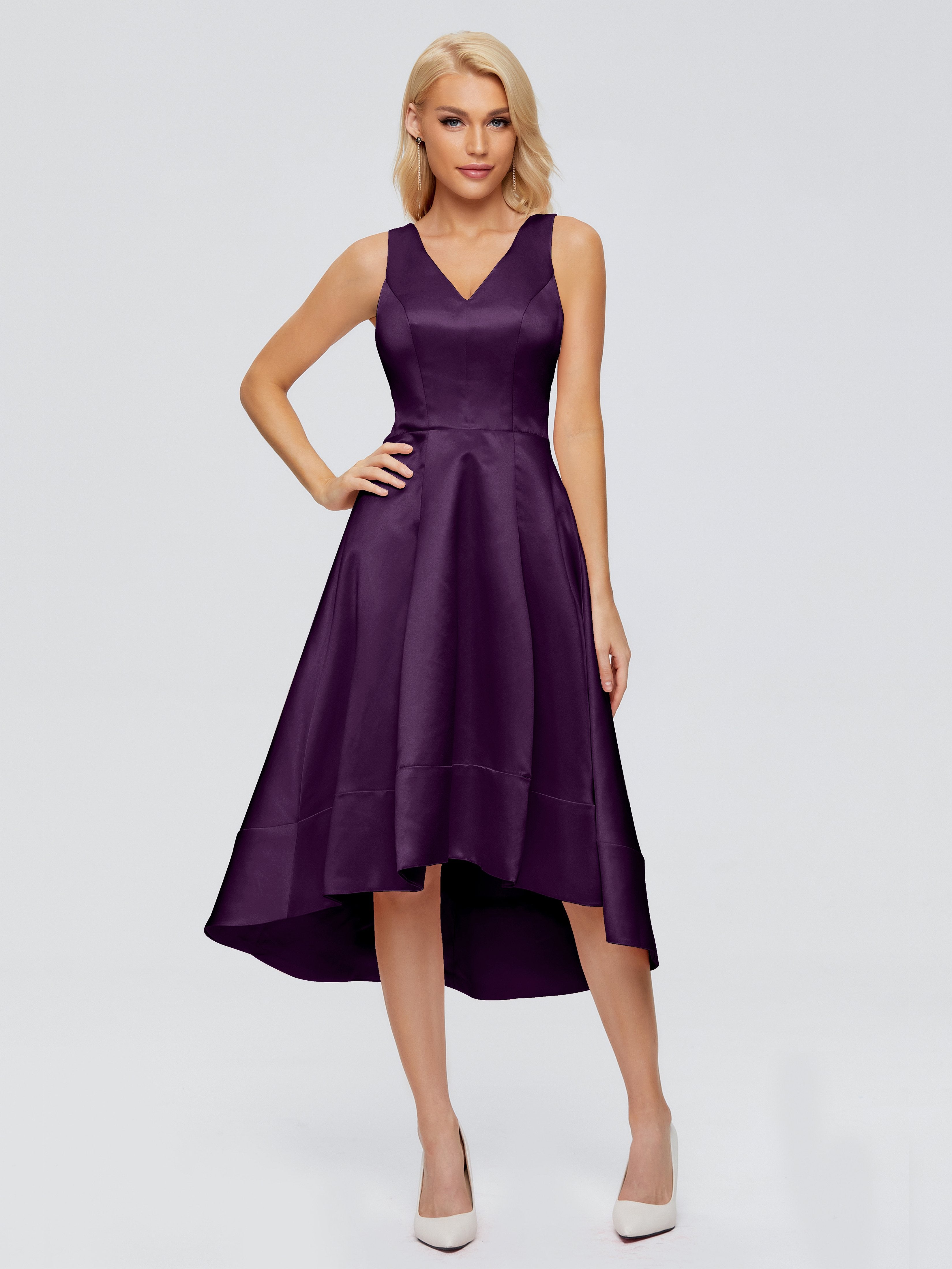 Eggplant bridesmaid dresses under $100 best sale