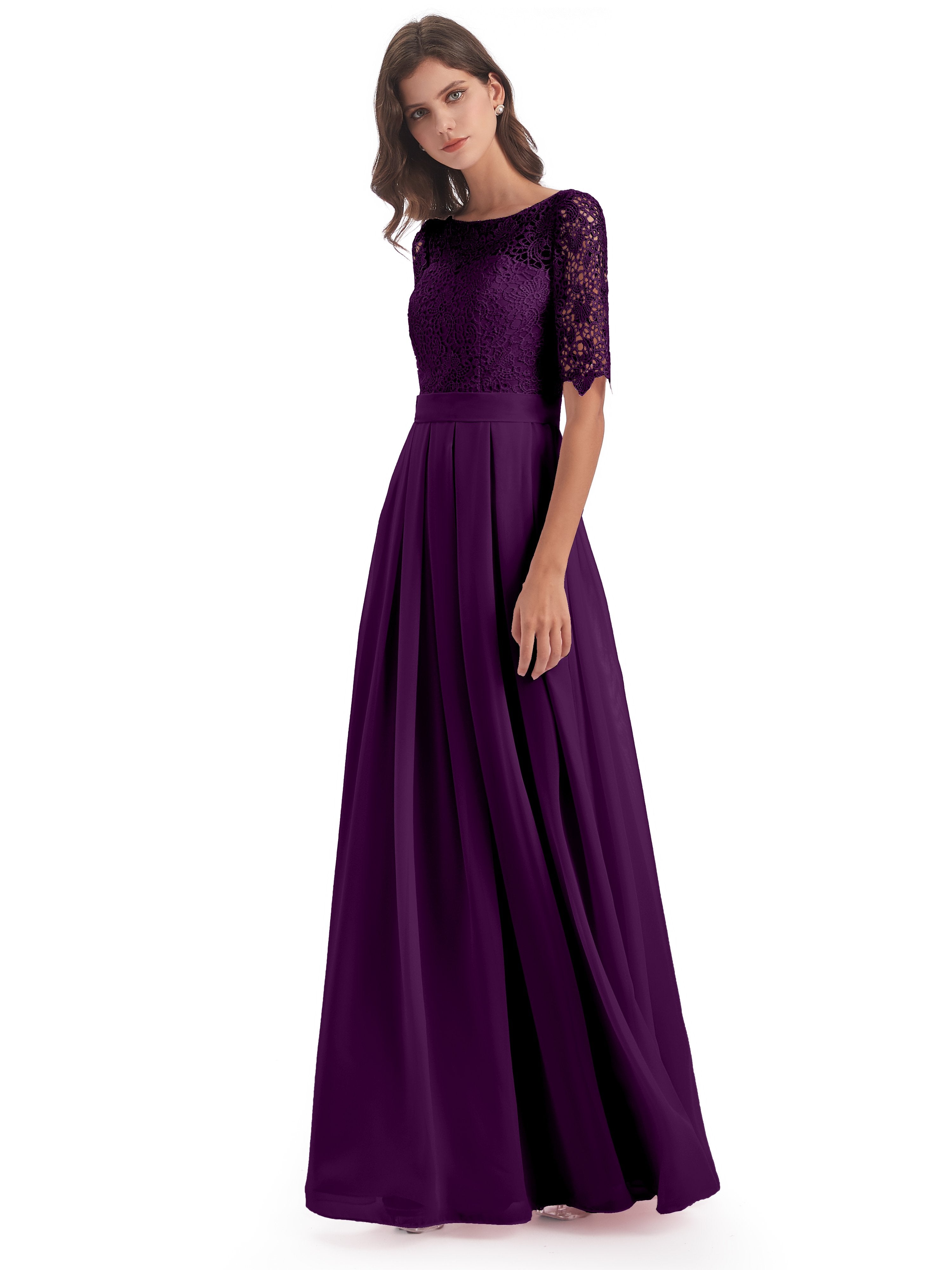 60+ Colors: Grape Bridesmaid Dresses (free Custom Size)-cicinia