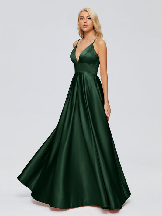 66 Color: Seductive Hunter Green Bridesmaid Dresses | Cicinia