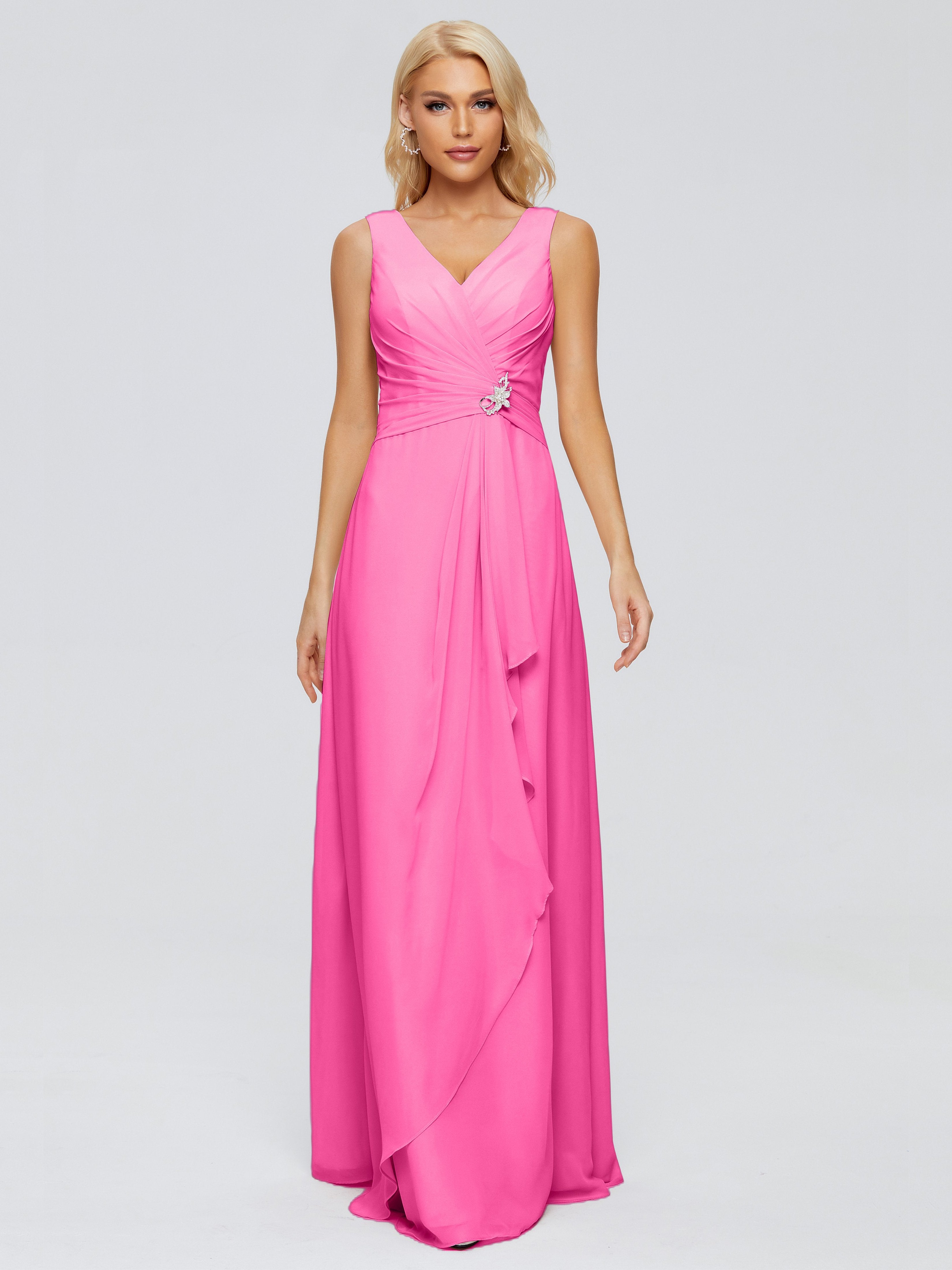 2022 Trends: V-neck Chiffon Bridesmaid Dresses | Cicinia