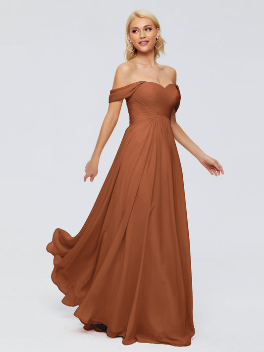 Penelope High Slit Dress- Terracotta