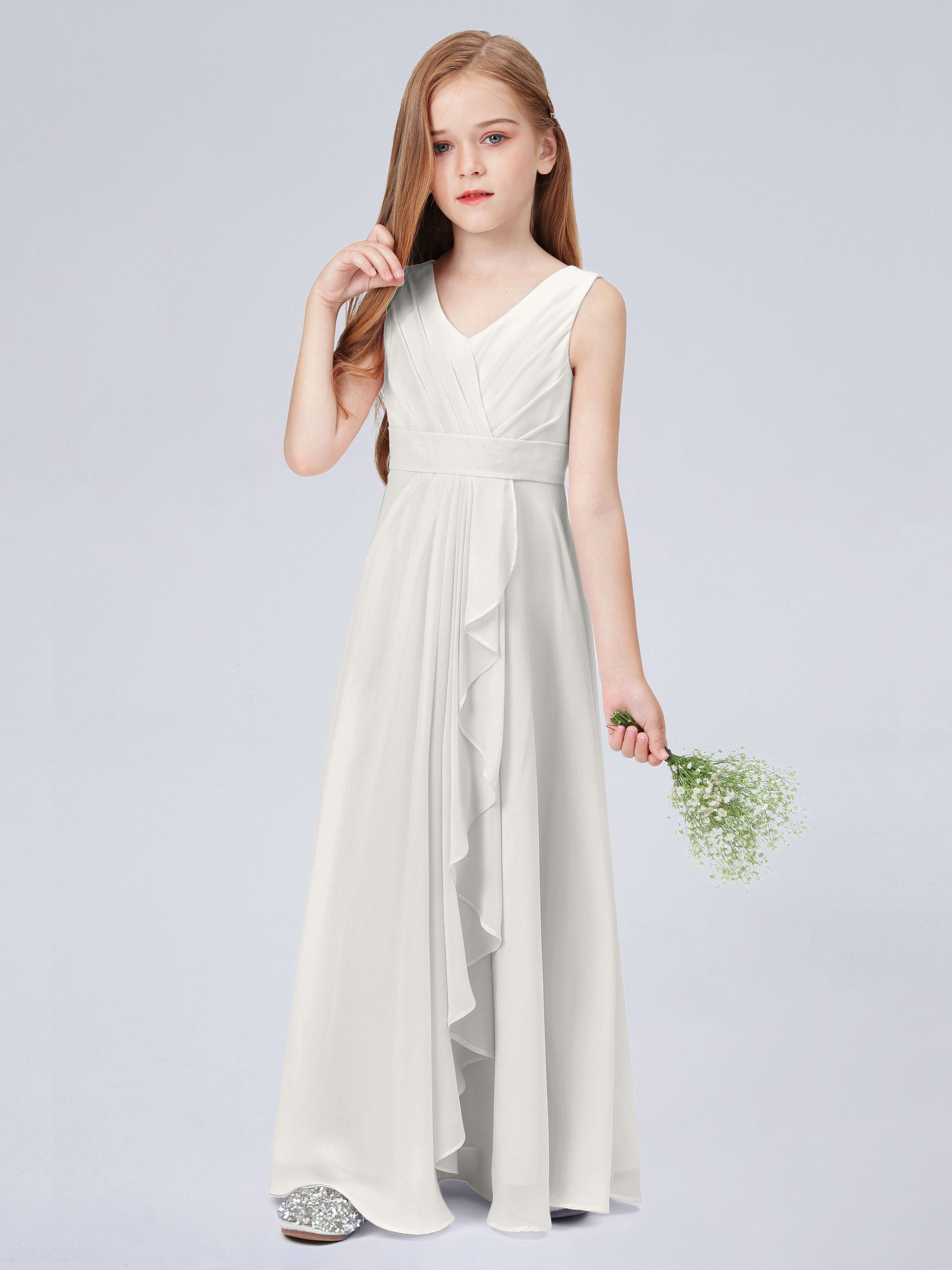 Ivory junior bridesmaid dresses best sale