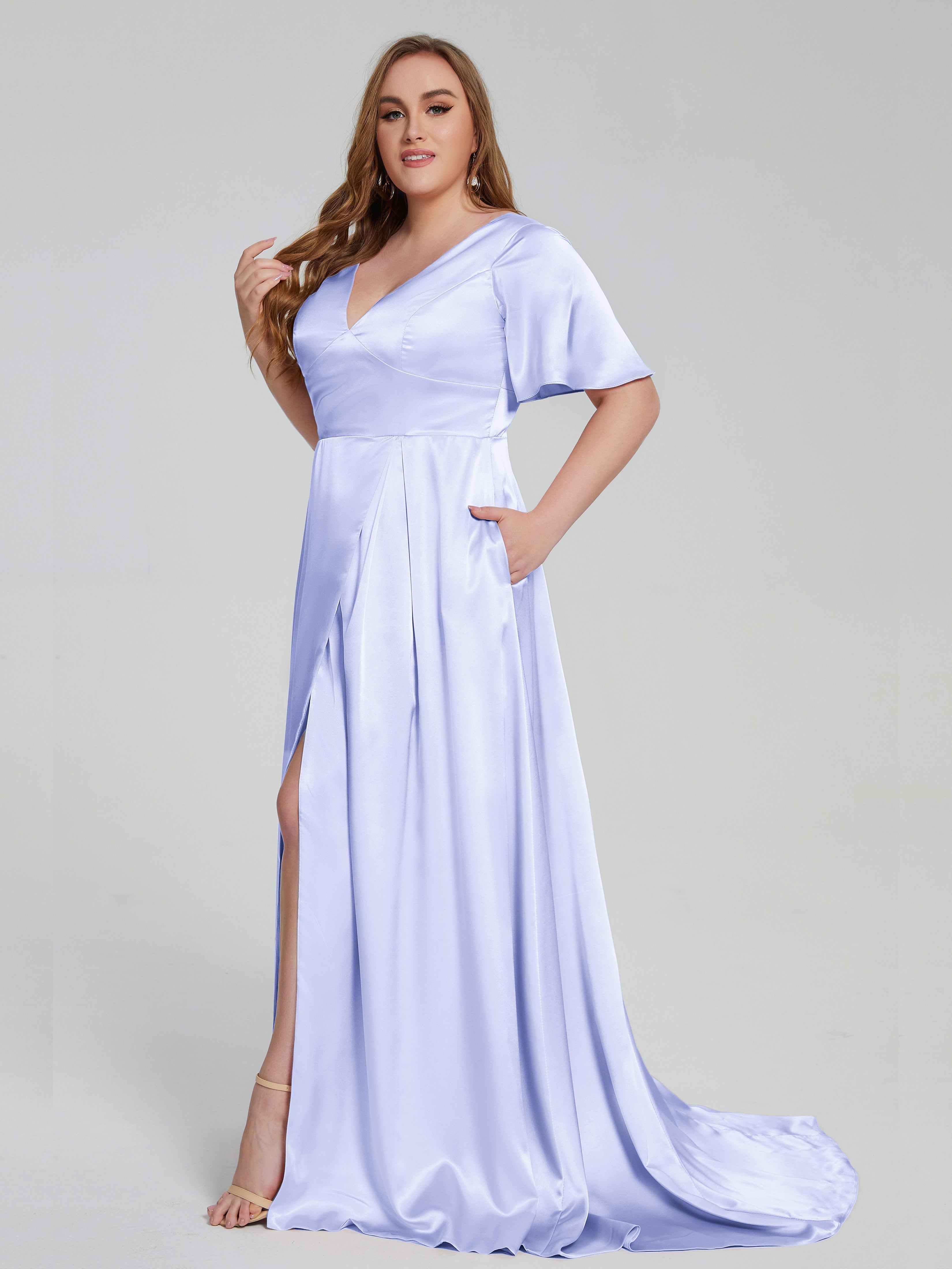 Purple plus size bridesmaid dresses best sale