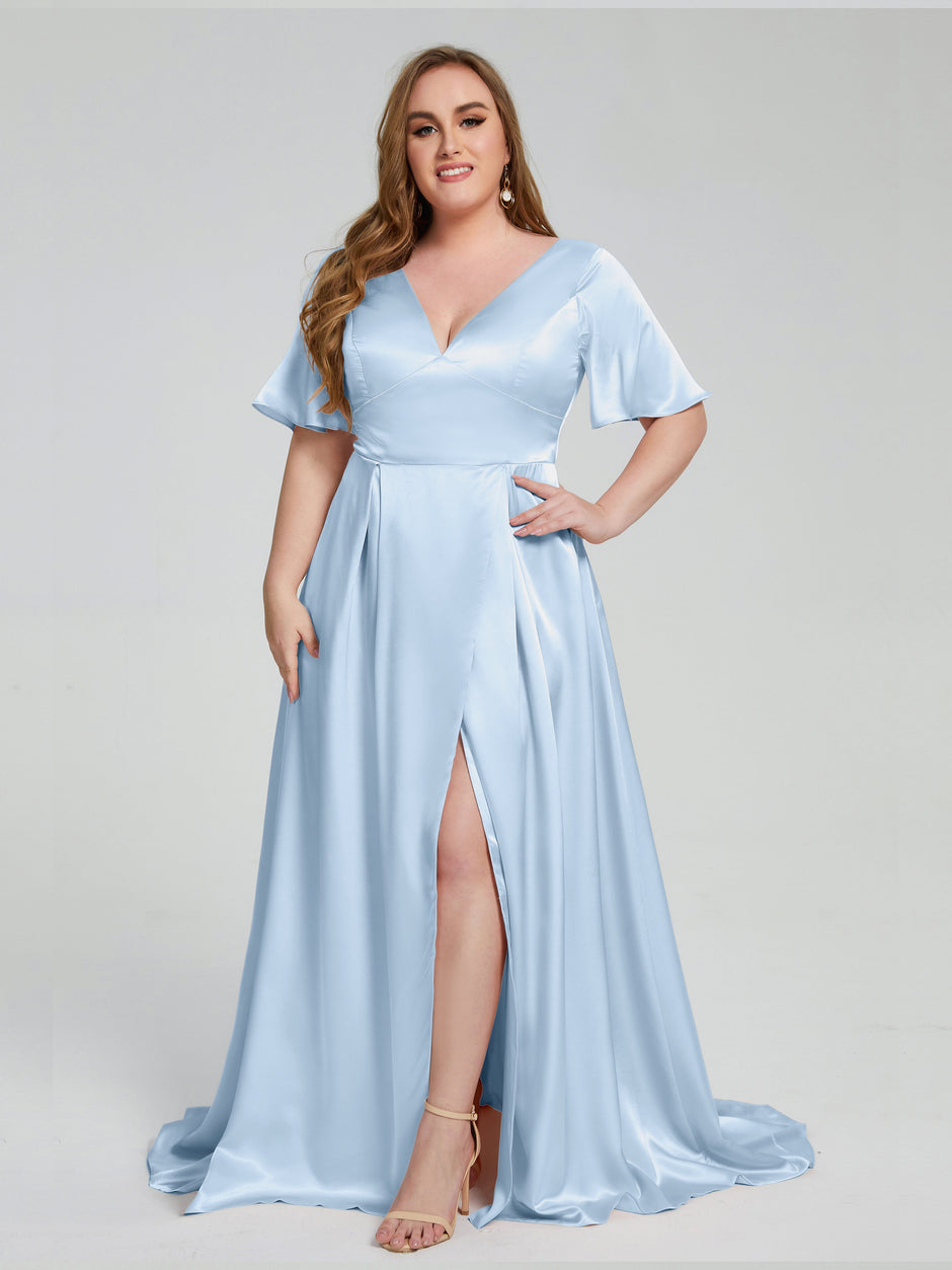 60+ Colors-Adorable Sky-Blue Bridesmaid Dresses | Cicinia
